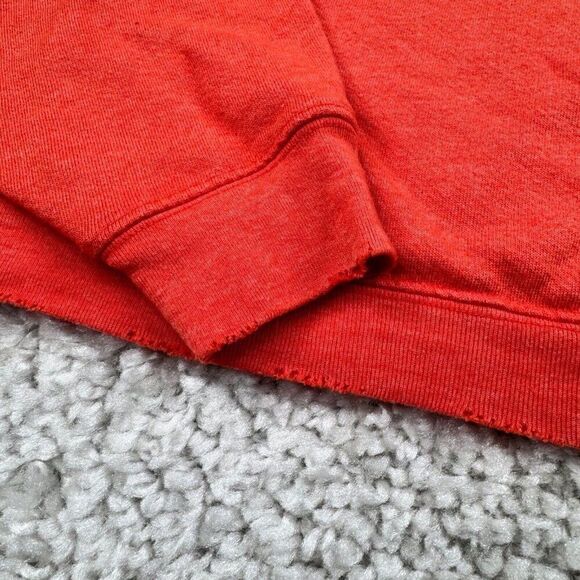 Free People Orange Cropped Pocket Sweatshirt Mock Neck - Picture 5 of 7